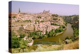 View overlooking the Tagus River and Toledo, Spain-null-Stretched Canvas