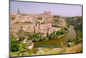 View overlooking the Tagus River and Toledo, Spain-null-Mounted Photographic Print