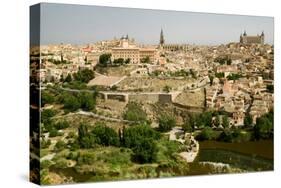 View overlooking the Tagus River and Toledo, Spain-null-Stretched Canvas