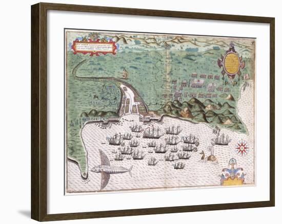 View-Plan of Santiago-Baptista Boazio-Framed Giclee Print