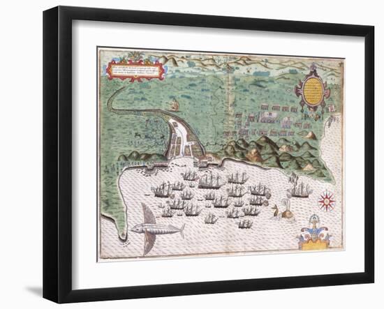 View-Plan of Santiago-Baptista Boazio-Framed Giclee Print