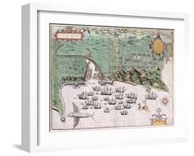View-Plan of Santiago-Baptista Boazio-Framed Giclee Print