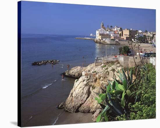 View Playa San Sebastian Spain-null-Stretched Canvas