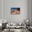 View point sign, Ad Deir Monastery, Ancient Nabatean City of Petra, Wadi Musa, Ma'an Governorate...-null-Framed Stretched Canvas displayed on a wall