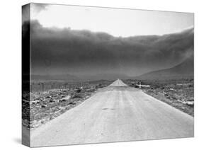 View Showing a Dust Storm in West Texas-Carl Mydans-Stretched Canvas