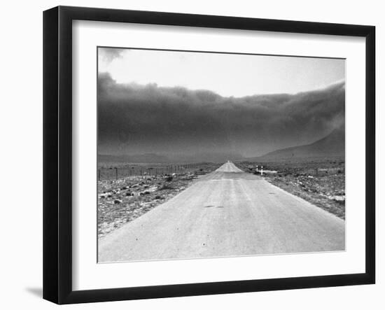 View Showing a Dust Storm in West Texas-Carl Mydans-Framed Premium Photographic Print