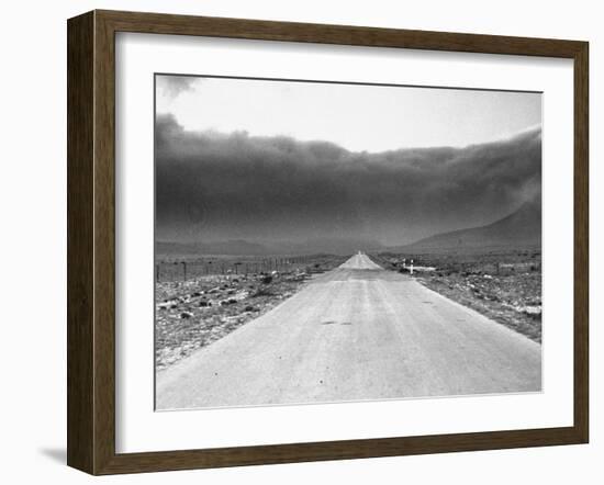 View Showing a Dust Storm in West Texas-Carl Mydans-Framed Photographic Print