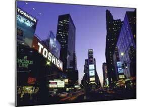 View Showing Buildings and Electric Signs in Times Square Seen from Duffy Square-Ted Thai-Mounted Photographic Print