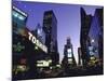 View Showing Buildings and Electric Signs in Times Square Seen from Duffy Square-Ted Thai-Mounted Photographic Print