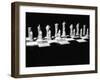 View Showing Chess Pieces with Faces Carved Into Them-David Scherman-Framed Photographic Print