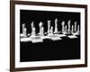 View Showing Chess Pieces with Faces Carved Into Them-David Scherman-Framed Photographic Print