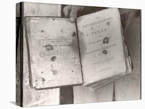 View Showing "Judge" Roy Bean's Law Books-Carl Mydans-Stretched Canvas