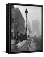 View Showing the Arc de Triomphe and the Subway Station-Ed Clark-Framed Stretched Canvas