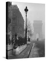 View Showing the Arc de Triomphe and the Subway Station-Ed Clark-Stretched Canvas