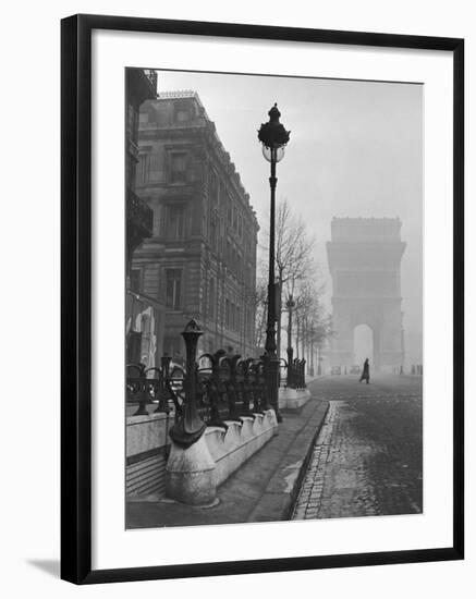 View Showing the Arc de Triomphe and the Subway Station-Ed Clark-Framed Photographic Print