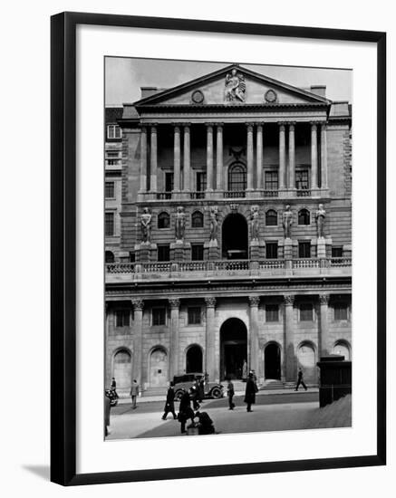 View Showing the Exterior of the Bank of Exchange-Hans Wild-Framed Photographic Print