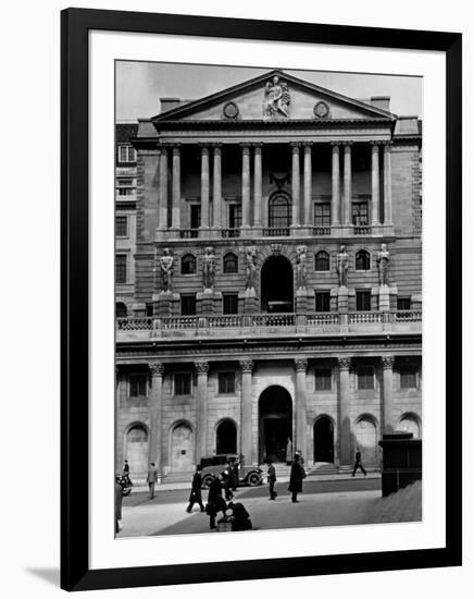 View Showing the Exterior of the Bank of Exchange-Hans Wild-Framed Photographic Print