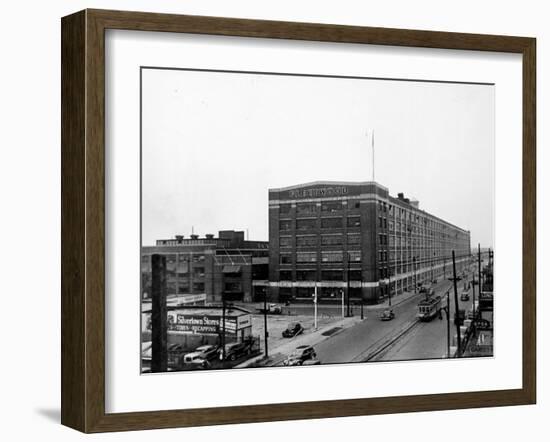 View Showing the Exterior of the General Motors Fleetwood Plant-null-Framed Photographic Print