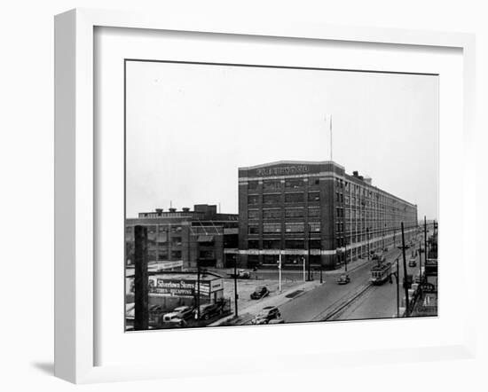 View Showing the Exterior of the General Motors Fleetwood Plant-null-Framed Photographic Print