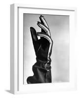 View Showing the New Type of Leather Glove-Hansel Mieth-Framed Photographic Print