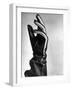 View Showing the New Type of Leather Glove-Hansel Mieth-Framed Photographic Print