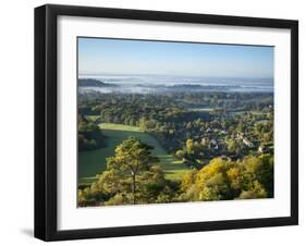 View South from Colley Hill on a Misty Autumn Morning, Reigate, Surrey Hills, Surrey, England, Unit-John Miller-Framed Photographic Print