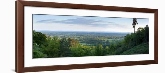 View South from Holmbury Hill Towards the South Downs, Surrey Hills, Surrey, England, United Kingdo-John Miller-Framed Photographic Print