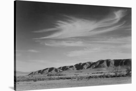 View South from Manzanar to Alabama Hills-Ansel Adams-Stretched Canvas
