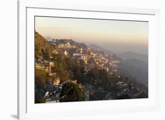 View South from Mussoorie in Evening Light on Foothills of Garwhal Himalaya-Tony Waltham-Framed Photographic Print