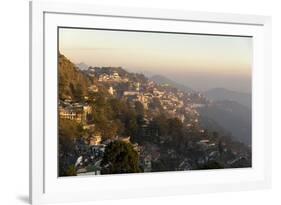 View South from Mussoorie in Evening Light on Foothills of Garwhal Himalaya-Tony Waltham-Framed Photographic Print