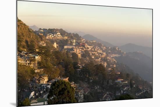 View South from Mussoorie in Evening Light on Foothills of Garwhal Himalaya-Tony Waltham-Mounted Photographic Print