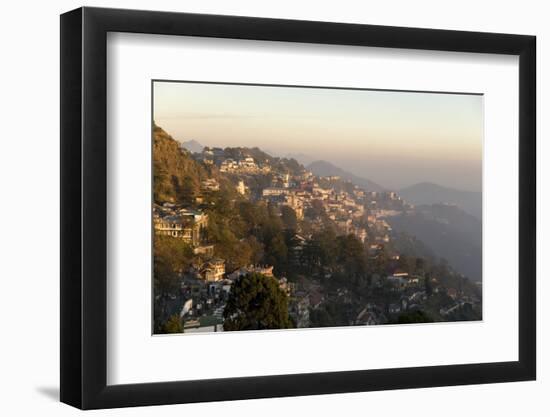 View South from Mussoorie in Evening Light on Foothills of Garwhal Himalaya-Tony Waltham-Framed Photographic Print