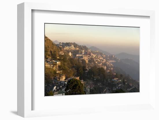 View South from Mussoorie in Evening Light on Foothills of Garwhal Himalaya-Tony Waltham-Framed Photographic Print