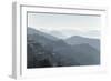 View South from Mussoorie over Morning Mist on Foothills of Garwhal Himalaya-Tony Waltham-Framed Photographic Print