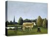 View Surrounding Paris-Henri Rousseau-Stretched Canvas