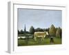 View Surrounding Paris-Henri Rousseau-Framed Giclee Print