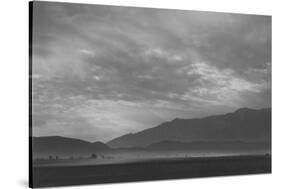 View Sw over Manzanar, Dust Storm-Ansel Adams-Stretched Canvas