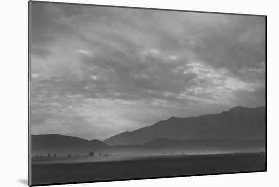 View Sw over Manzanar, Dust Storm-Ansel Adams-Mounted Art Print