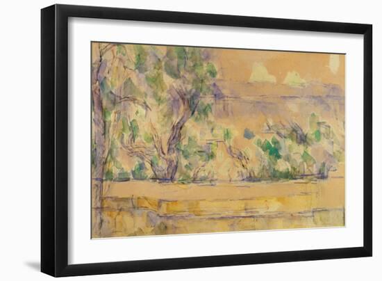 View Taken at the Studio in Lauves by Paul Cezanne-Paul Cezanne-Framed Giclee Print