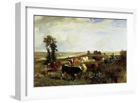 View Taken from Plateau of Suresnes, 1856-Constant Troyon-Framed Giclee Print