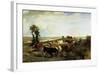 View Taken from Plateau of Suresnes, 1856-Constant Troyon-Framed Giclee Print