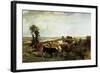 View Taken from Plateau of Suresnes, 1856-Constant Troyon-Framed Giclee Print