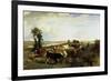 View Taken from Plateau of Suresnes, 1856-Constant Troyon-Framed Giclee Print