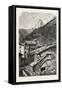 View Taken in the Village of Saint-Nicolas (Valais), 1855, Switzerland.-null-Framed Stretched Canvas