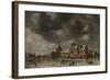 View the Blauwpoort Leiden in Winter-Abraham Beerstraten-Framed Art Print