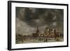 View the Blauwpoort Leiden in Winter-Abraham Beerstraten-Framed Art Print