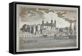 View the Tower of London from the River Thames with Boats on the River, 1795-Joseph Constantine Stadler-Framed Stretched Canvas