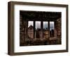 View Through a Stone Window of Ruined Castle-Clive Nolan-Framed Photographic Print