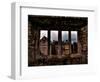 View Through a Stone Window of Ruined Castle-Clive Nolan-Framed Photographic Print