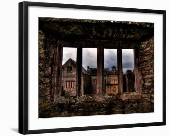 View Through a Stone Window of Ruined Castle-Clive Nolan-Framed Photographic Print